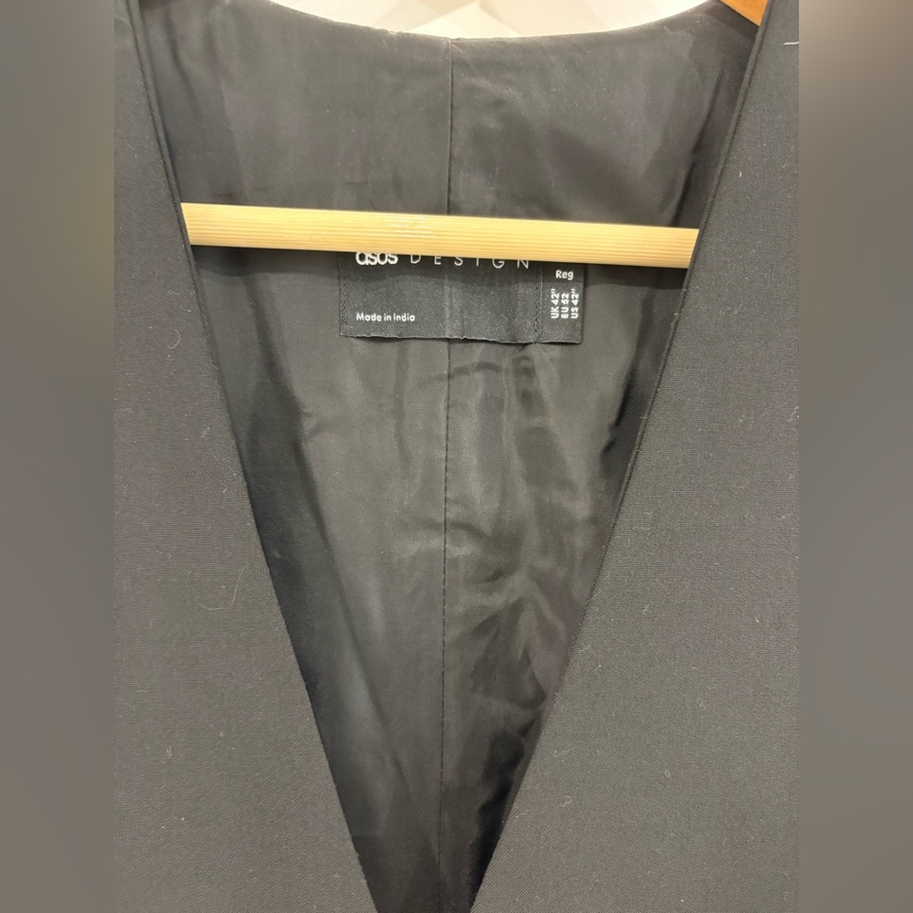 ASOS Black Vest Elegant Suit Essential - Picture 2 of 3